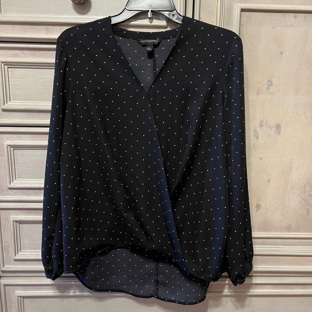 Banana Republic Faux Wrap Blouse Size S.